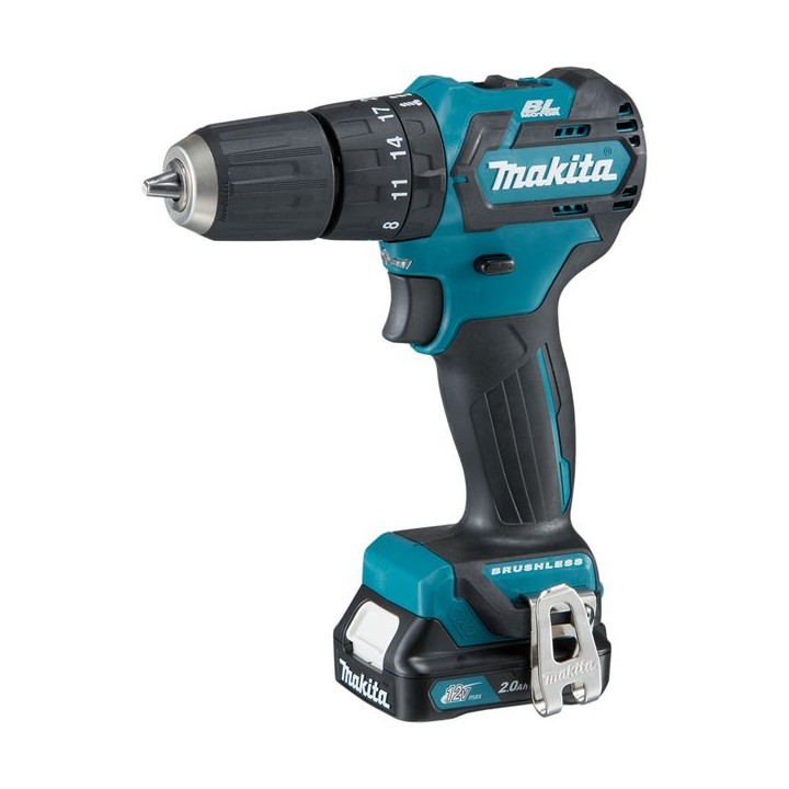 Makita CXT 12V Cordless Brushless Combi Drill 2 X 2.0Ah Li-Ion Batteries HP332DSAJ