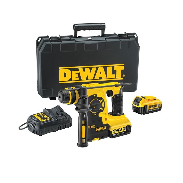 DeWalt XR 18V Cordless SDS Plus 3 Mode Rotary Hammer Drill - Includes 2 X 4.0AH Batteries DCH253M2-GB