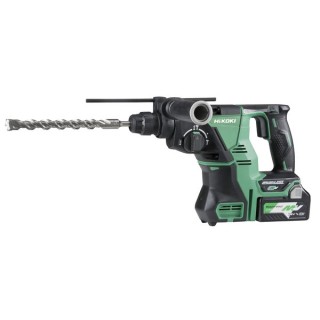 Hikoki 36V Multivolt Rotary Hammer Drill 28mm SDS-PLUS 2 x 2.5AH LI-ION Batteries DH36DPAJRZ