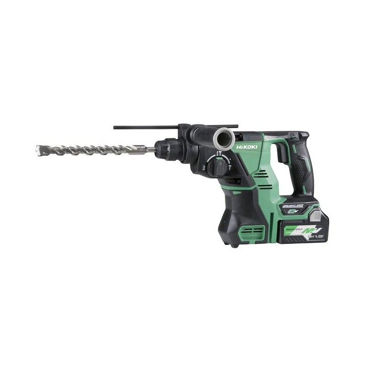 Hikoki 36V Multivolt Rotary Hammer Drill 28mm SDS-PLUS 2 x 2.5AH LI-ION Batteries DH36DPAJRZ