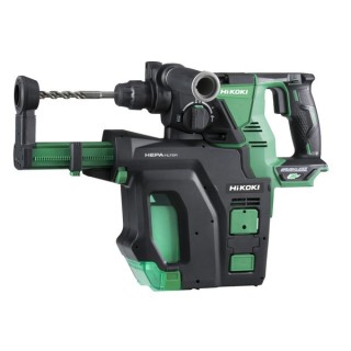 Hikoki 36V Multivolt Rotary Hammer Drill 28mm with Dust Collection System 3 x 2.5AH LI-ION Batteries DH36DPBJKZ