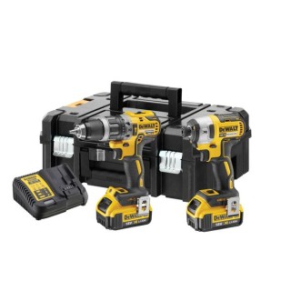 Dewalt 18v Xr Compact Brushless Combi & Impact Drill Twin Pack Dck266m2t-gb