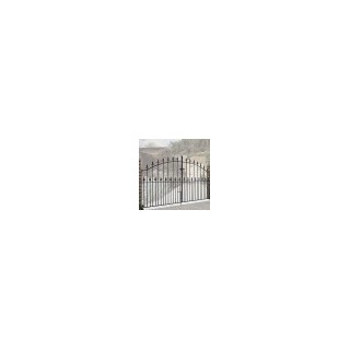 Saxon Arched Double Driveway Metal Gates 2438mm GAP x 1245mm High Zinc & Powder SAZP13