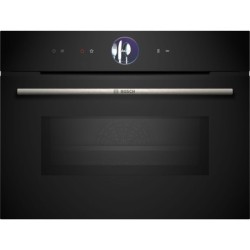 Bosch Serie 8 Home Connect Ecoclean Touch Control Plus Compact Oven with Microwave Black 45cm - CMG7