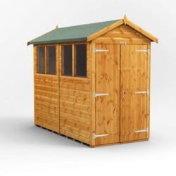8 x 4 Power Apex Double Door