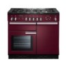 Rangemaster Professional Plus Dual Fuel Range Cooker 100cm Cranberry with Chrome Trim - PROP100DFFCY