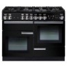 Rangemaster Professional Plus Natural Gas Range Cooker 110cm Black with Chrome Trim - PROP110NGFGB C