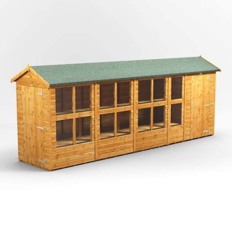 18 x 4 Power Apex Potting Shed With 4ft Side Store