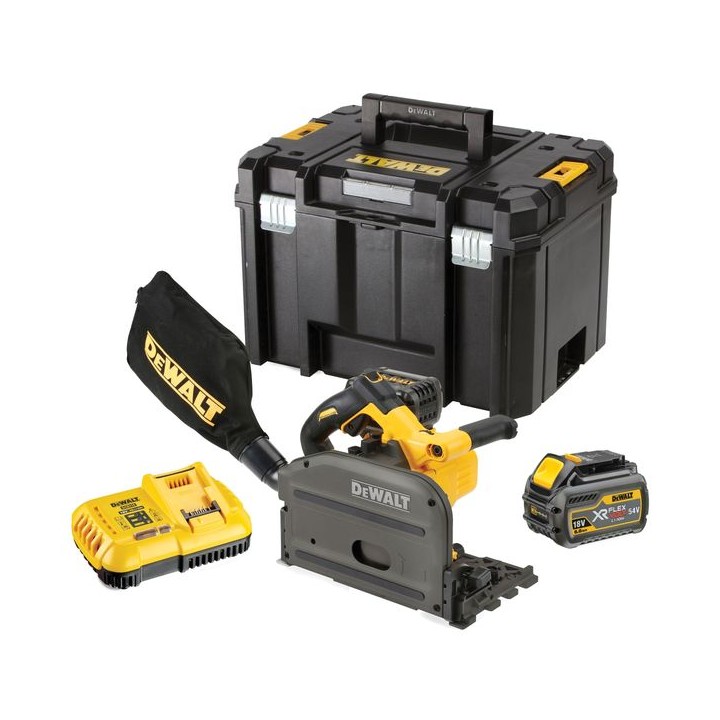 DeWalt 54V Xr Flexvolt Plunge Saw 2 Batts Charger DCS520T2
