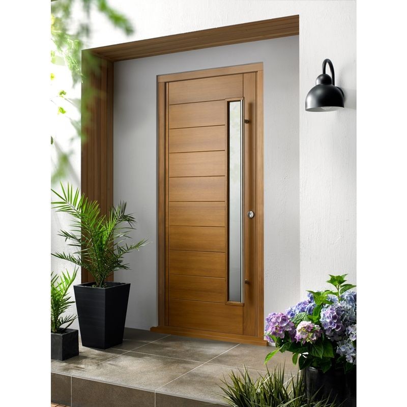 Stockholm External Oak Vnr Door 2032 x 813 x 44mm and Frame