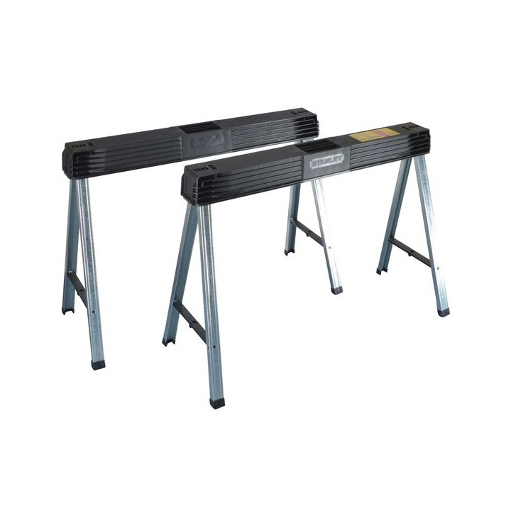 Stanley Tools 197475 Folding Metal Leg Saw Horse Twin Pack STA197475