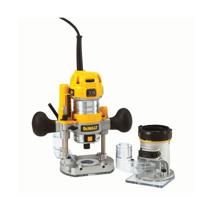 DeWalt 1/4in Combination Plunge & Fixed Base Router 230V