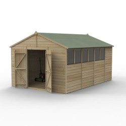 Beckwood 10x15 Apex Shed 6 Windows DoubleDoor Installed