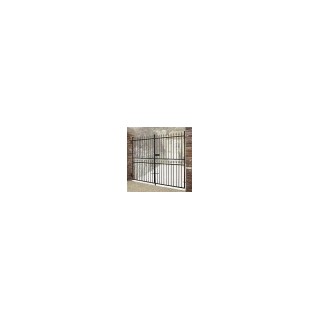 Corfe Premium Tall Flat Double Metal Gates 3658mm GAP x 1778mm High Zinc & Powder CFZP65