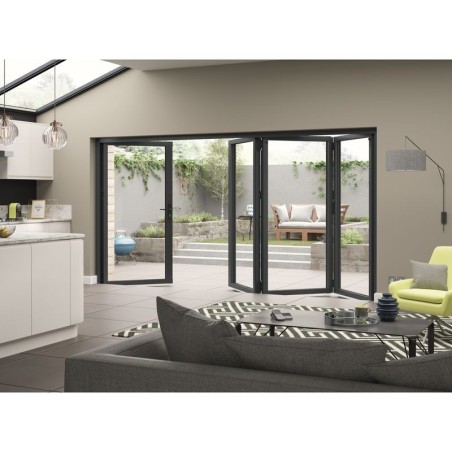External Aluminium Bifold Grey 3 Right 1 Left 3590 x 2090mm High