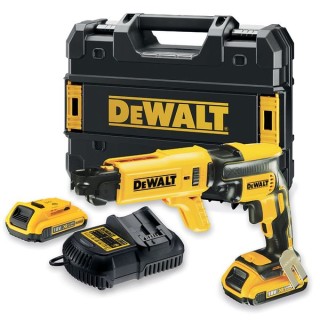 DeWalt 18V XR Li-ion Brushless Collated Drywall Screwdriver with 2 x 2.0AH Batteries