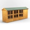16 x 4 Power Apex Potting Shed With 4ft Side Store