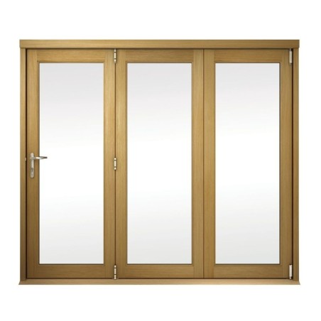External Unfinished Oak Veneered Slimline Bifold Door Set  1800 x 54mm