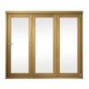External Unfinished Oak Veneered Slimline Bifold Door Set  1800 x 54mm