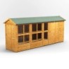16 x 4 Power Apex Potting Shed With 6ft Side Store