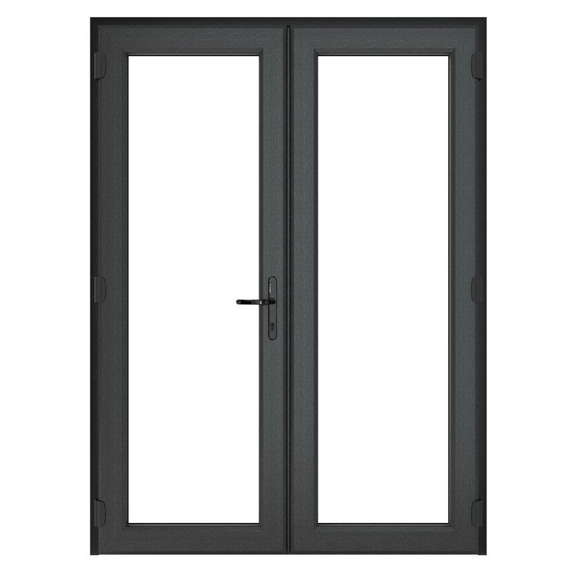 Crystal French Doors GREY-WHITE 2090 x 1490 x 70mm Crystal French Doors GREY-WHITE 2090 x 1490 x 70mm
