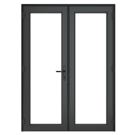 Crystal French Doors GREY-WHITE 2090 x 1490 x 70mm