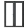 Crystal French Doors GREY-WHITE 2090 x 1490 x 70mm