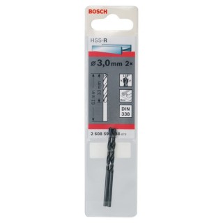 Bosch HSS-pointteq  Drill 3.0 x 33 x 61mm 2608577158