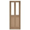 Solid Dark Oak External Door 4 Panel Glazed External Door Custom size