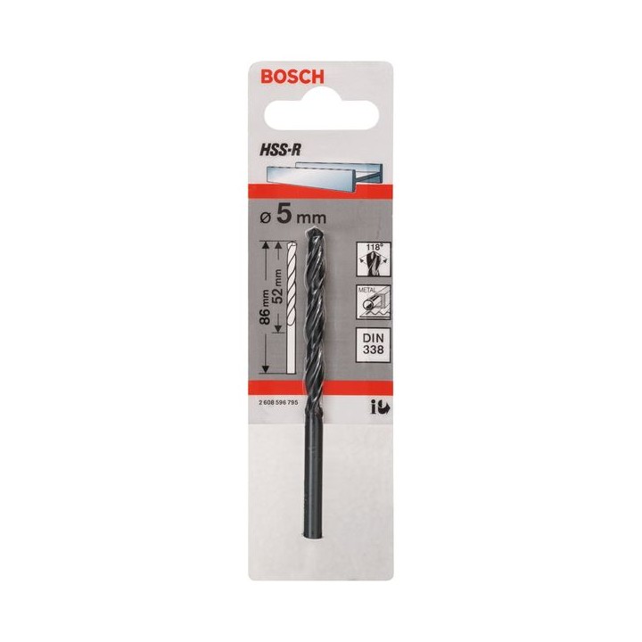 Bosch HSS-pointteq Drill 5 x 52 x 86mm 2608577165