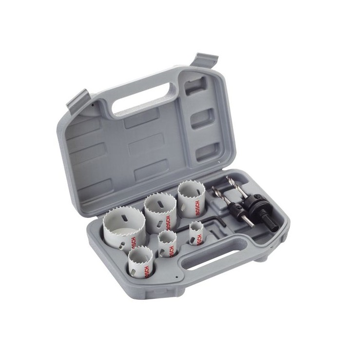 Bosch 9-Piece HSS Bi-Metal Holesaw Set For Electrician