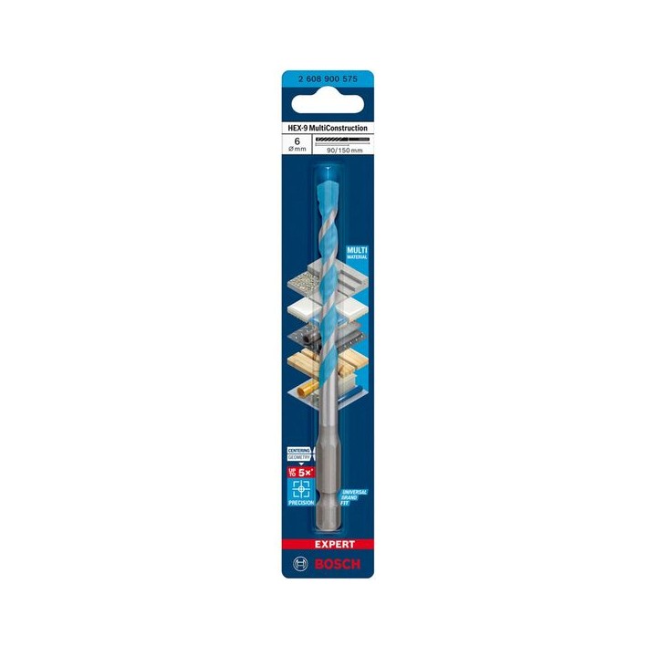 Bosch Expert Multiconstruction HEX-9 Drill Bit 6 x 90 x 150mm