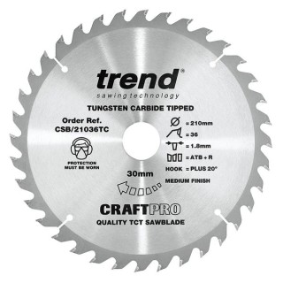 Trend Craft Saw Blade 210mm x 36T x 30mm