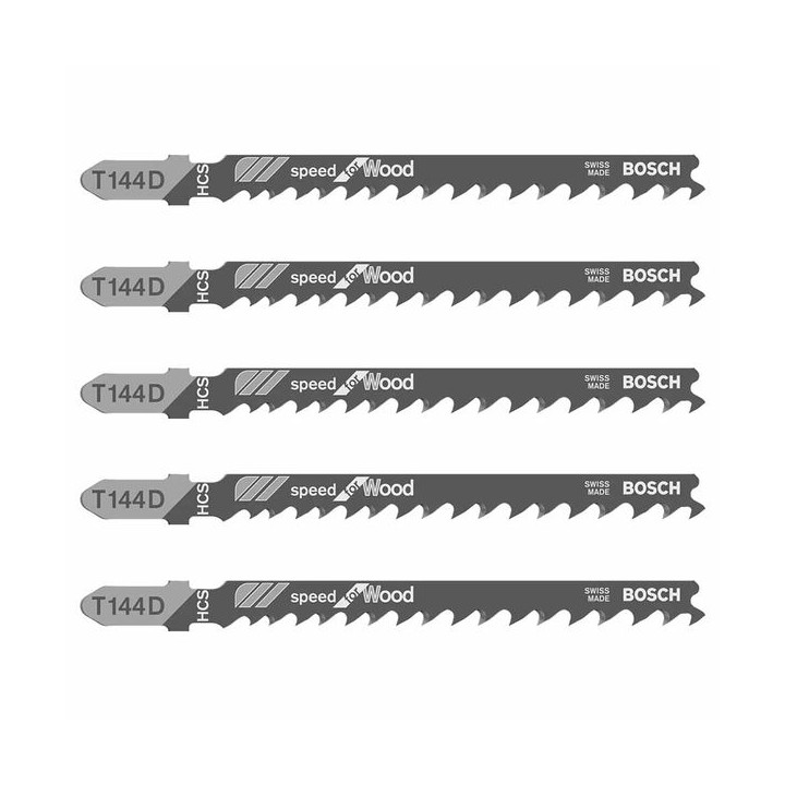 Bosch T144D Wood Blades 5 Pack 2608630040