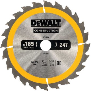 Dewalt Extreme 165mm Circular Saw Blade 165 X 20 X 24t