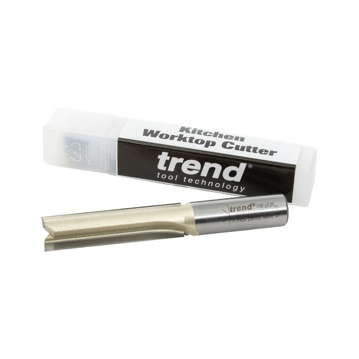 Trend 1/2" TCT Two Flute Straight Worktop Router Cutter 12.7mm x 50mm