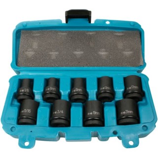 Makita 9 Piece Impact Socket Set P-46953