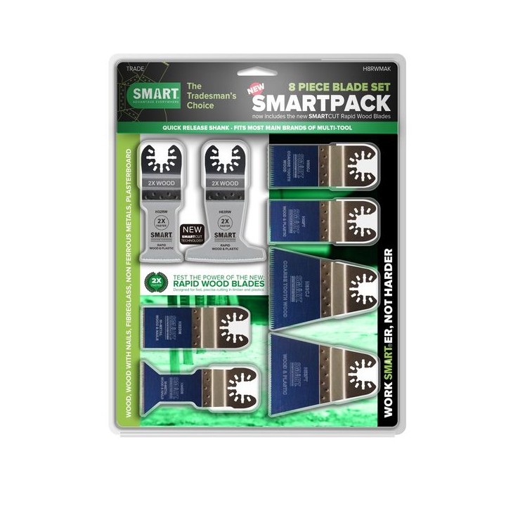 Smart H8RWMAK Piece MULTI-TOOL Blade Kit 8PK