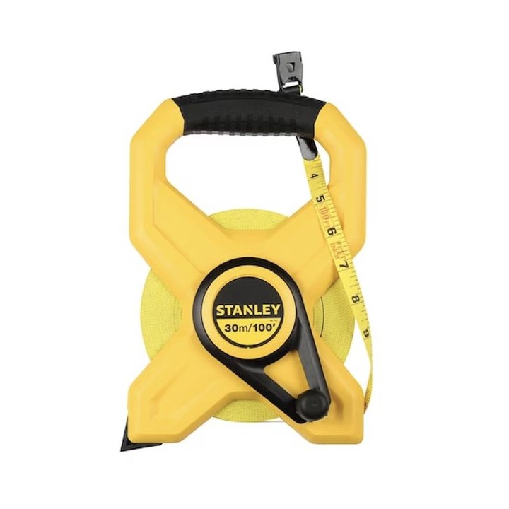 Stanley Open Frame Fiberglass Long Tape 30m (100ft)