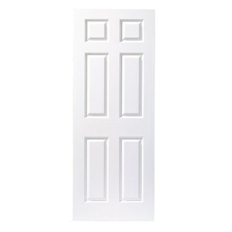 Premdor White Primed 6 Panel Grained FD30 Fire Door 1981 x 838 x 44mm
