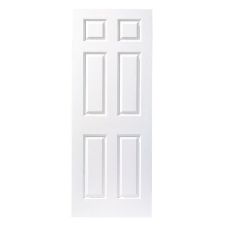 Premdor White Primed 6 Panel Grained FD30 Fire Door 1981 x 838 x 44mm