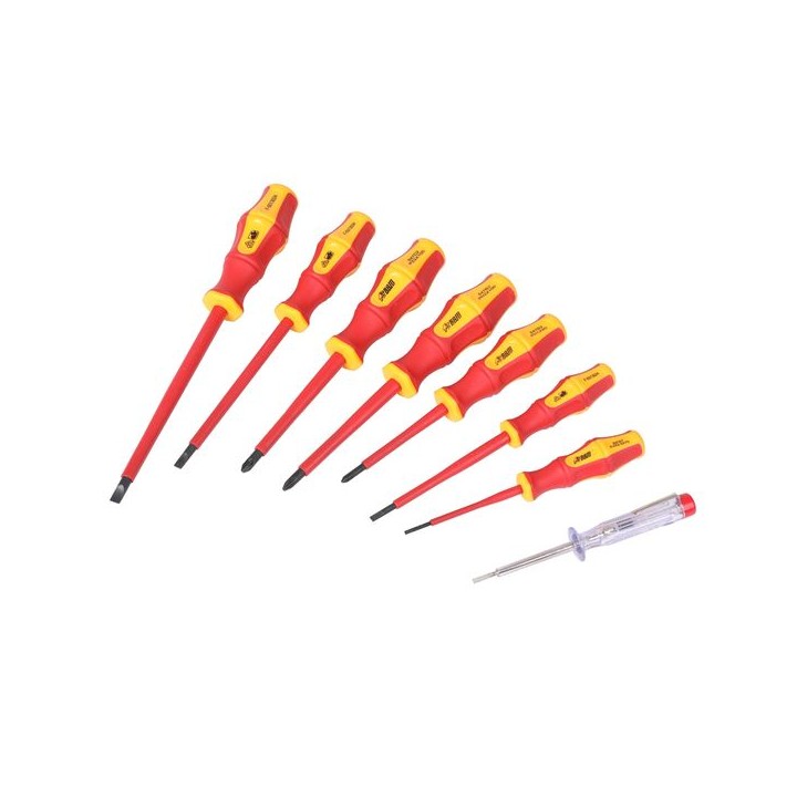 Ram VDE 8 Piece Screwdriver Set 4 Slotted 2 Ph 1 Pz 1 Mainstester RAM0085