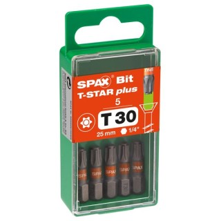 SPAX T-Star Plus T30 Bit Length 25mm Qty 5