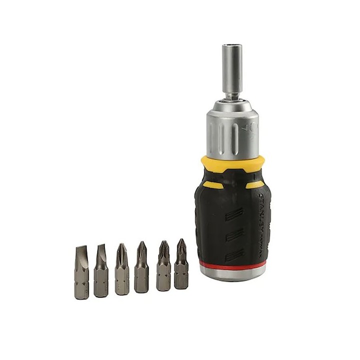 Stanley FatMax FMHT0-62688 Stubby Ratchet Screwdriver 6 Bits
