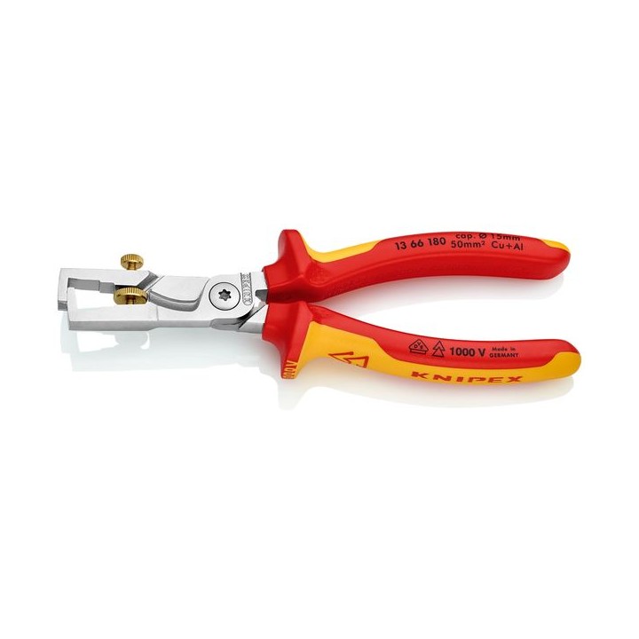 Knipex StriX® Insulation Stripper with Cable Shears 180 mm