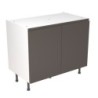 Flatpack Base Unit J-pull Super Gloss Graphite 1000mm - FKKJ0408