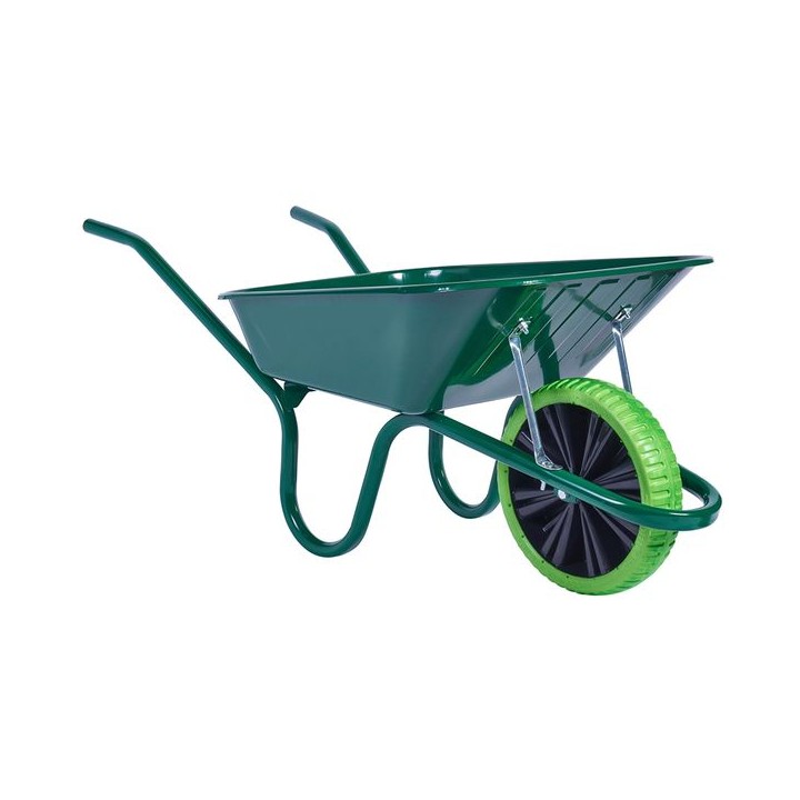 Haemmerlin Pre-Assembled Puncture Proof Tire Steel Wheelbarrow 90L