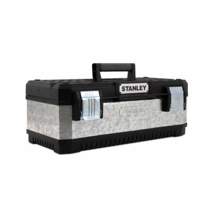 Stanley 26in Galvanised Metal & Plastic Toolbox