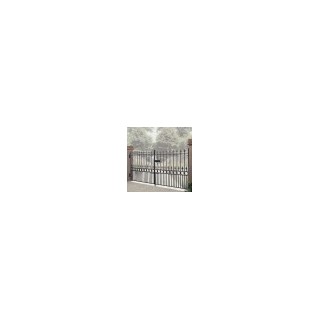 Balmoral Low Double Metal Driveway Gates 2134mm GAP x 1168mm High Zinc & Powder BAZP10