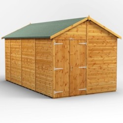 14 x 8 Power Windowless Apex Double Doors